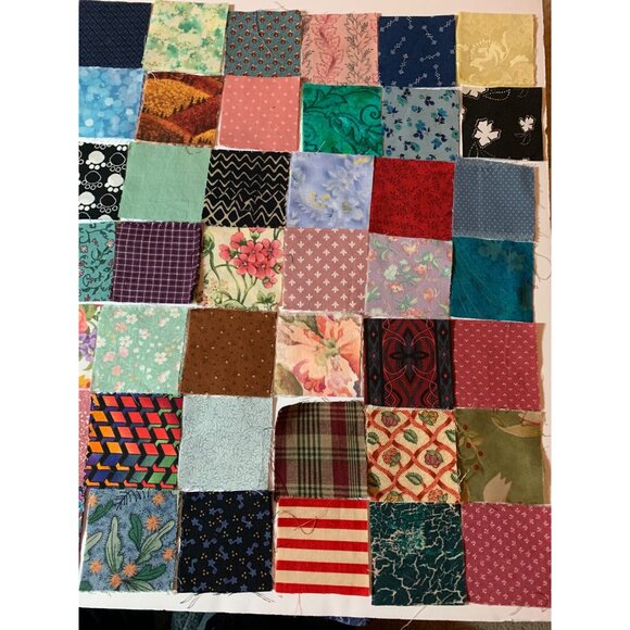 Vintage Cotton Quilting Squares Collection - 154 Pieces 2.5" - Picture 7 of 9